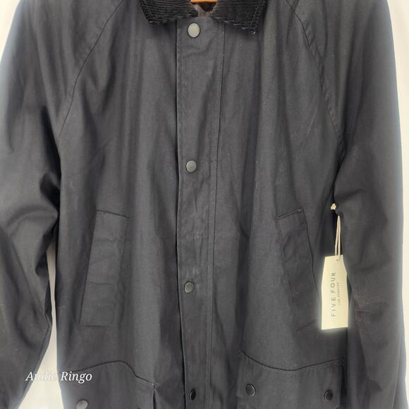 Five Four O’Leary Black Utility Jacket Corduroy Collar NWT Large - Picture 7 of 13